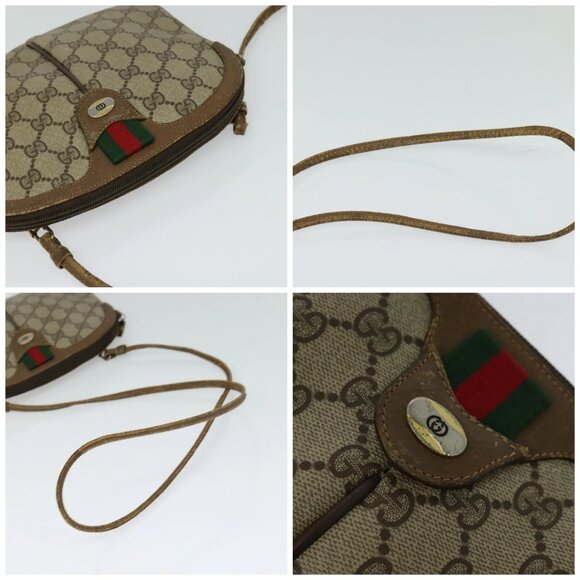 GUCCI GG Supreme Web Sherry Line Shoulder Bag PVC Beige 904 02 047 Auth 128433 - Picture 16 of 16